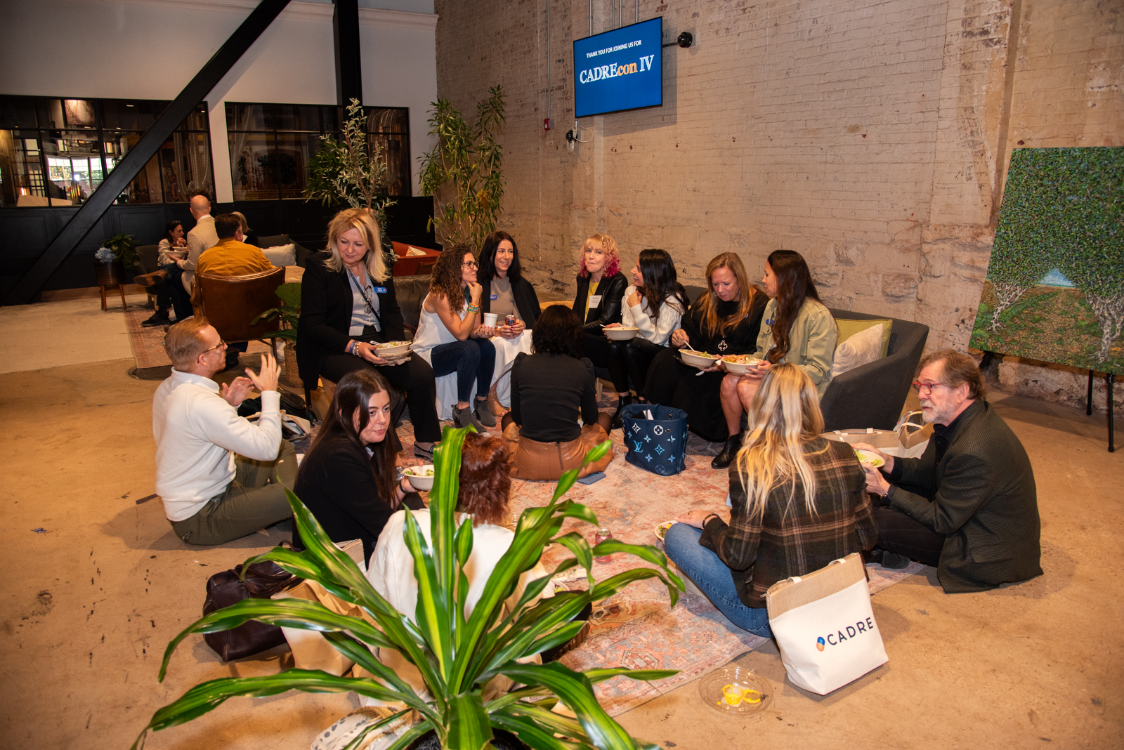 Cadre gathering with members
