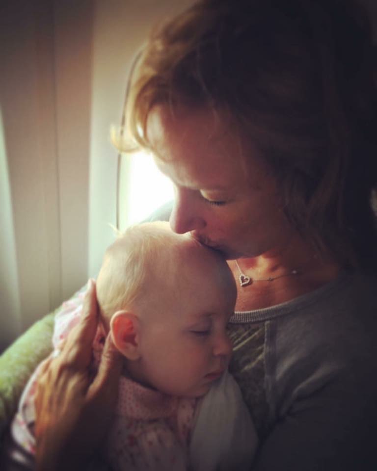 Tender moment with baby